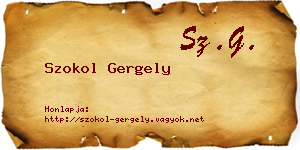 Szokol Gergely névjegykártya
