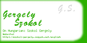 gergely szokol business card